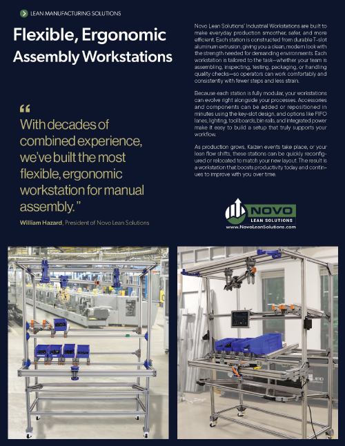 Flexible, Ergonomic Assembly Workstations Brochure Cover